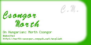 csongor morth business card